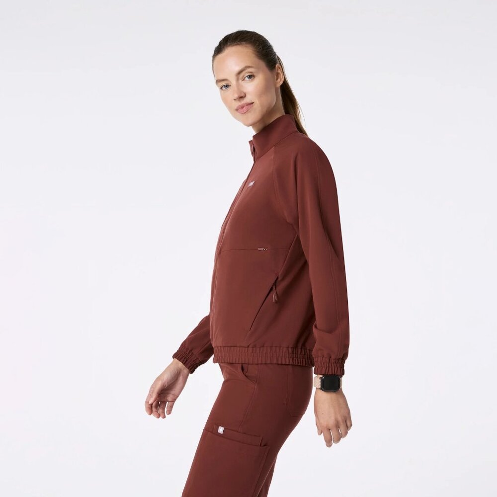 Figs Sydney Scrub Jacket in Walnut, Size Medium - Picture 3 of 12